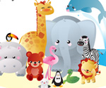 12 free vector kawaii zoo animals